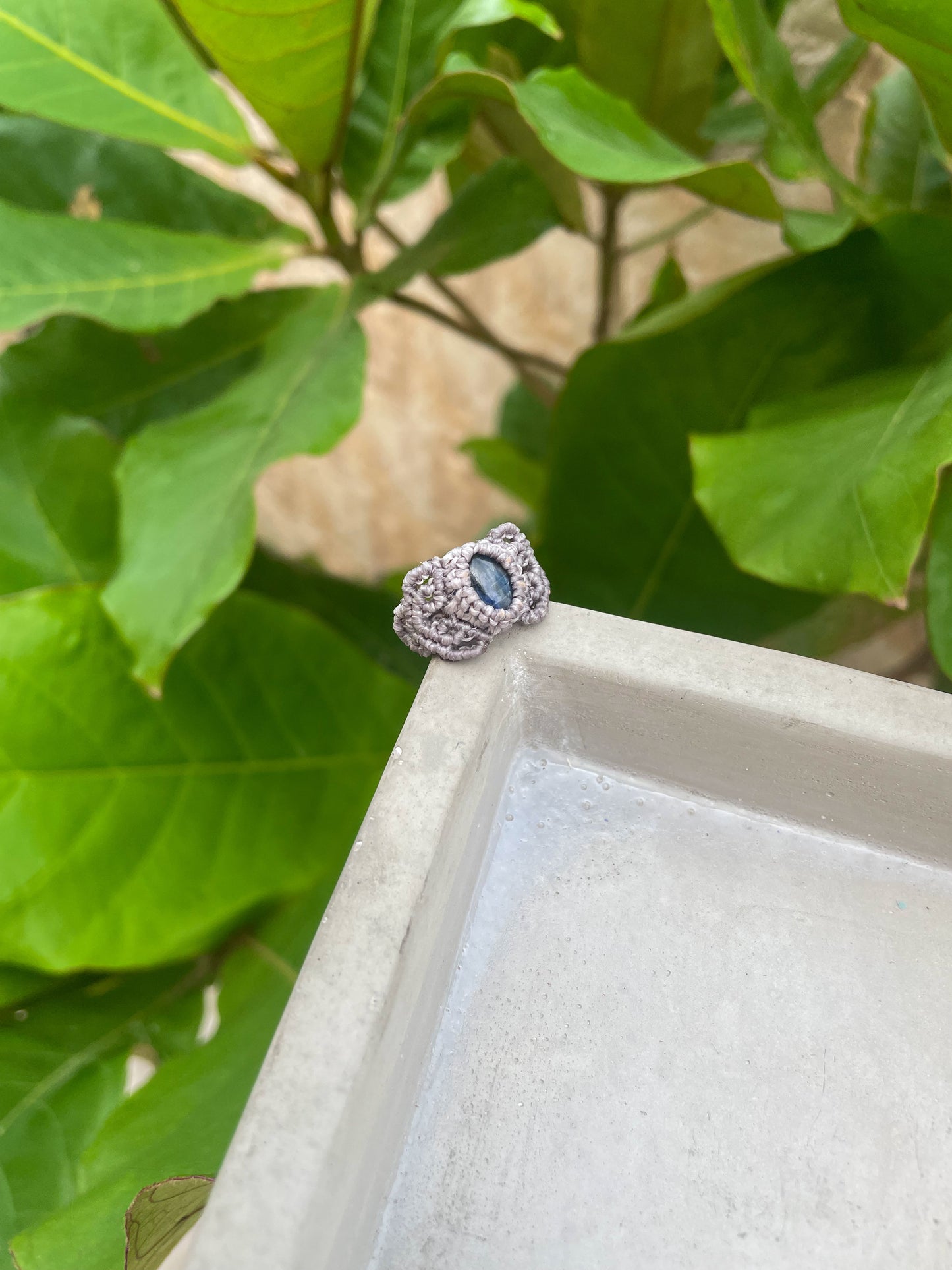 Travel Collection: Oceanscape | Kyanite Macrame Ring