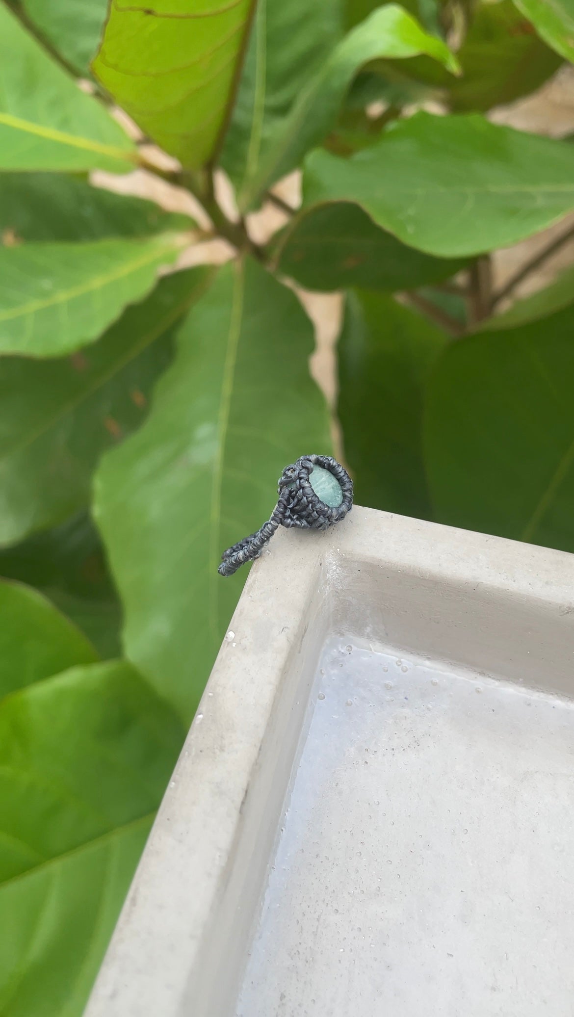 Travel Collection: Aqua Flow | Amazonite Macrame Ring