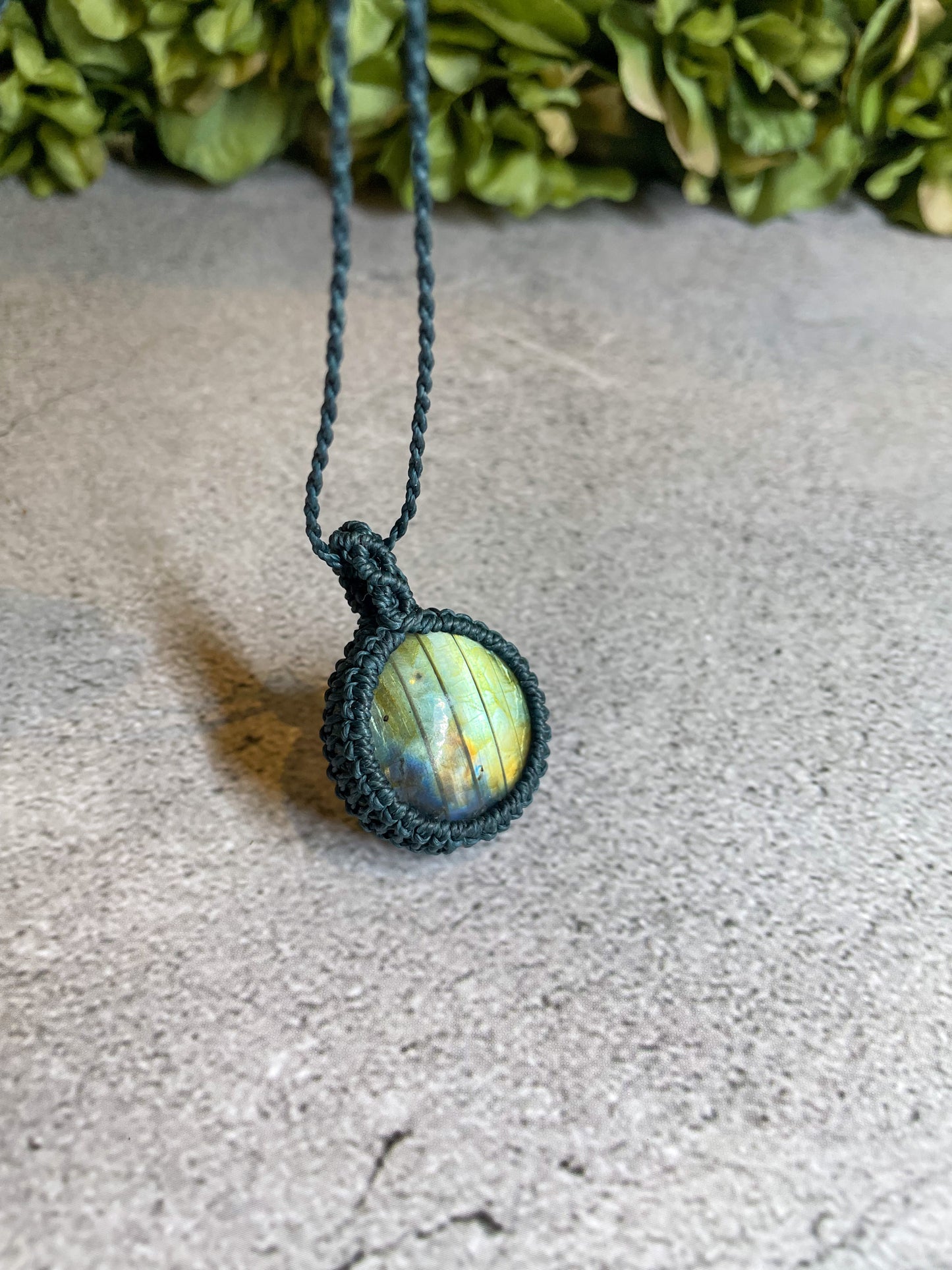 Louise | Labradorite Macrame Necklace