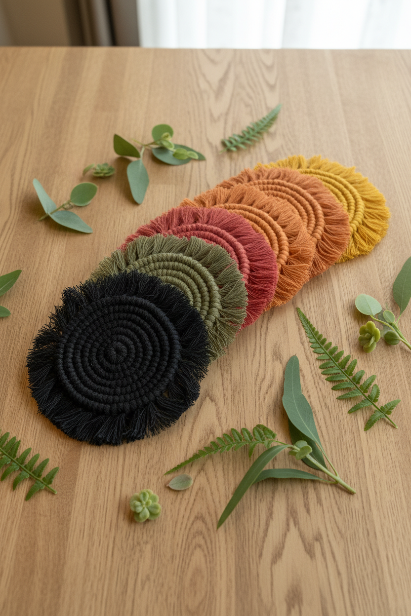 Boho Macrame Coasters
