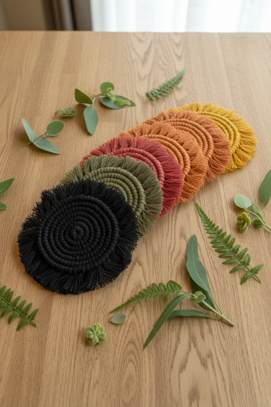 Boho Macrame Coasters