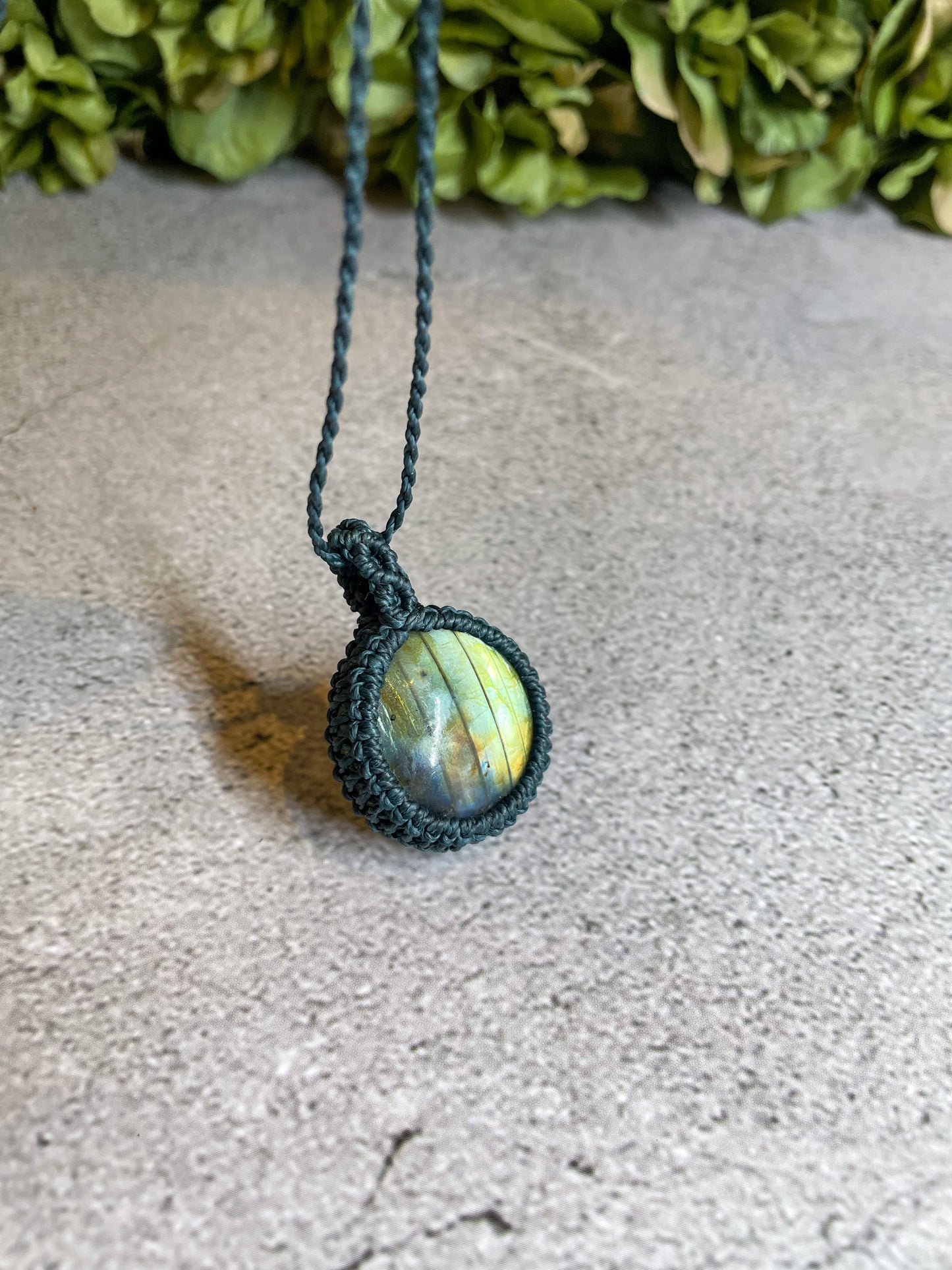 Louise | Labradorite Macrame Necklace