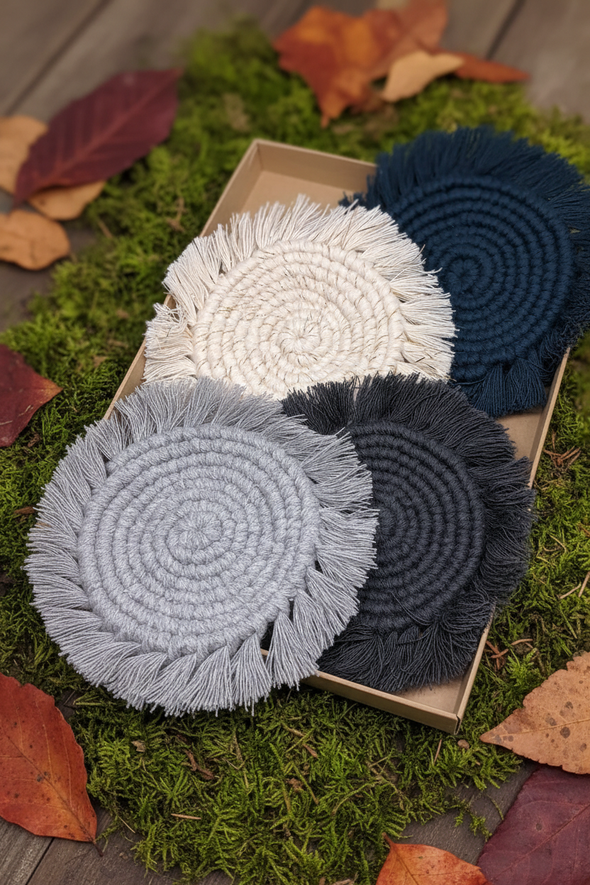 Boho Macrame Coasters