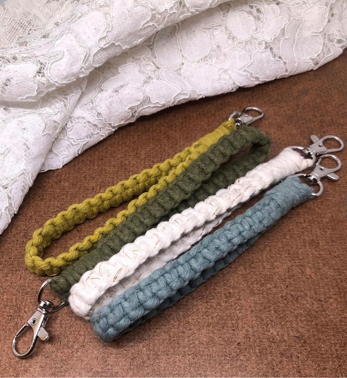 Macrame Wristlet Keychain