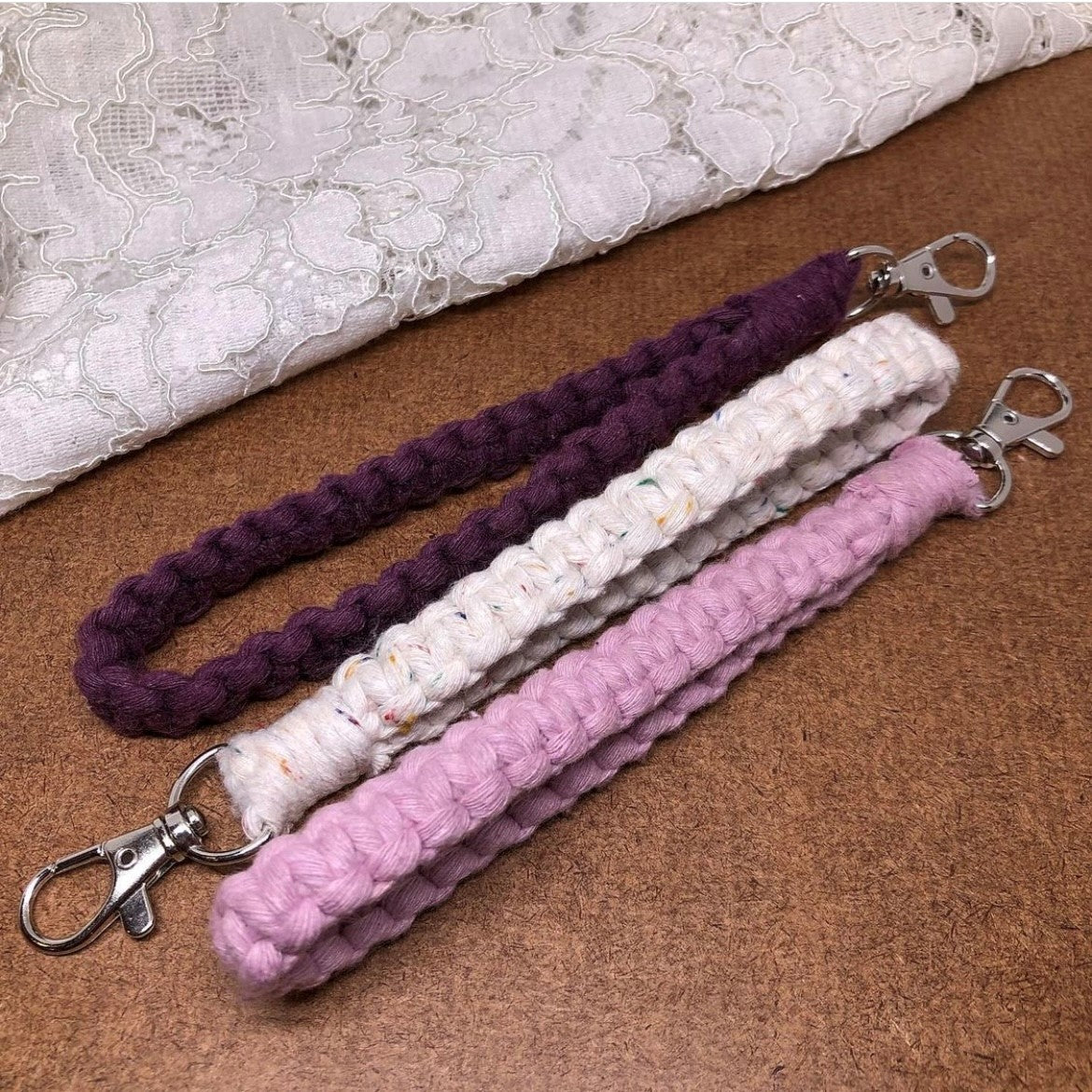 Macrame Wristlet Keychain